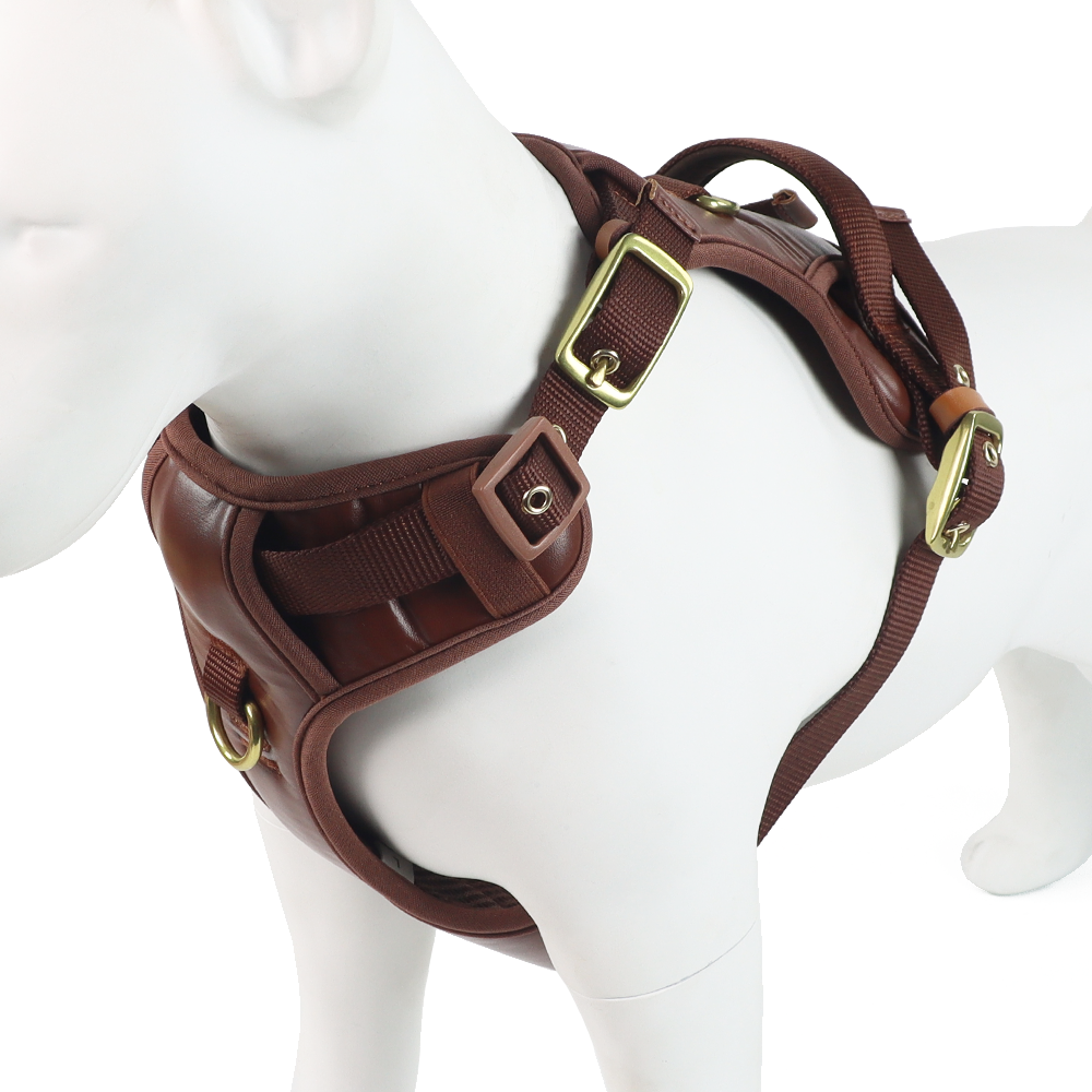 Adjustable Luxury Dog Leather Harness