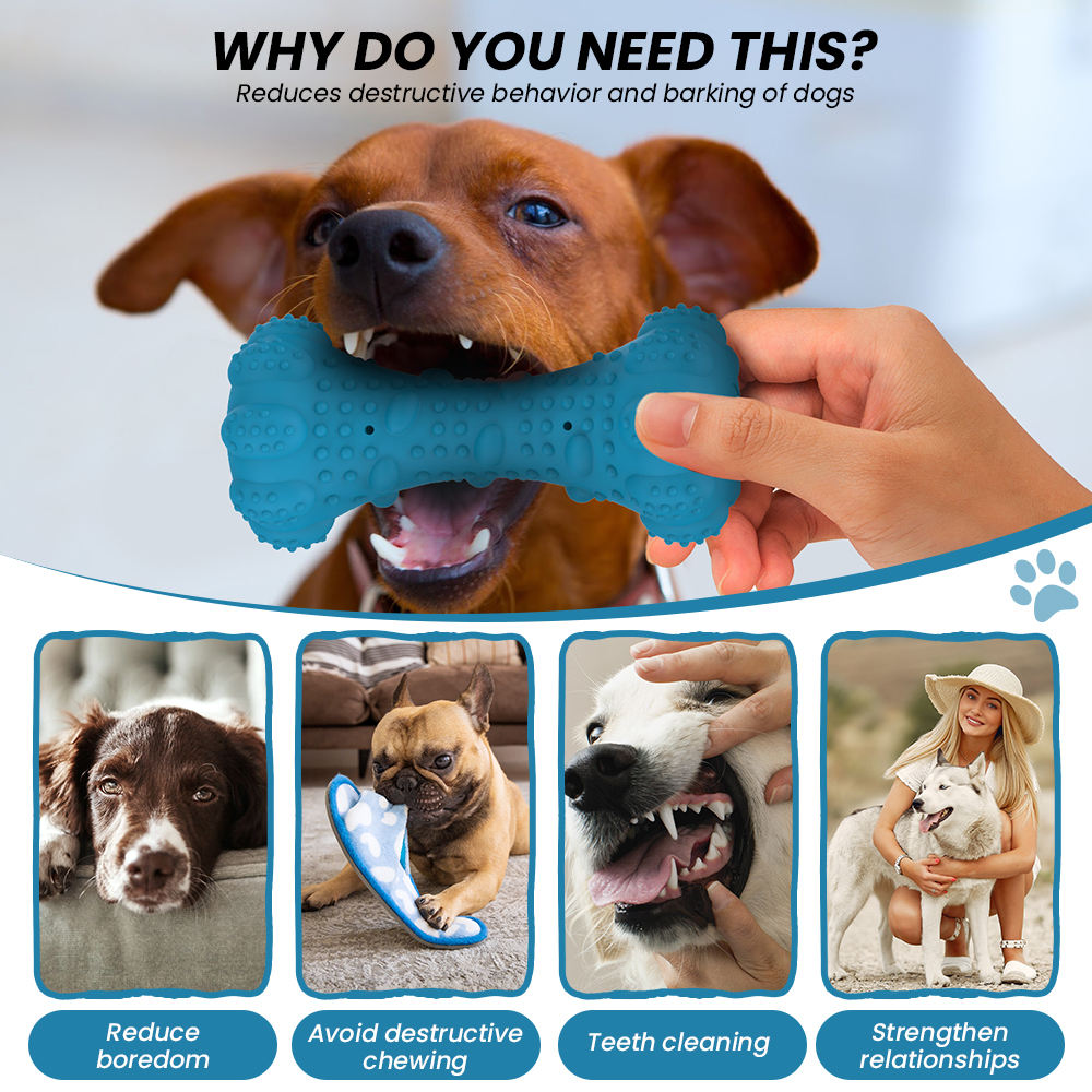 Rubber Dental Teeth Cleaning Dog Chew Toy