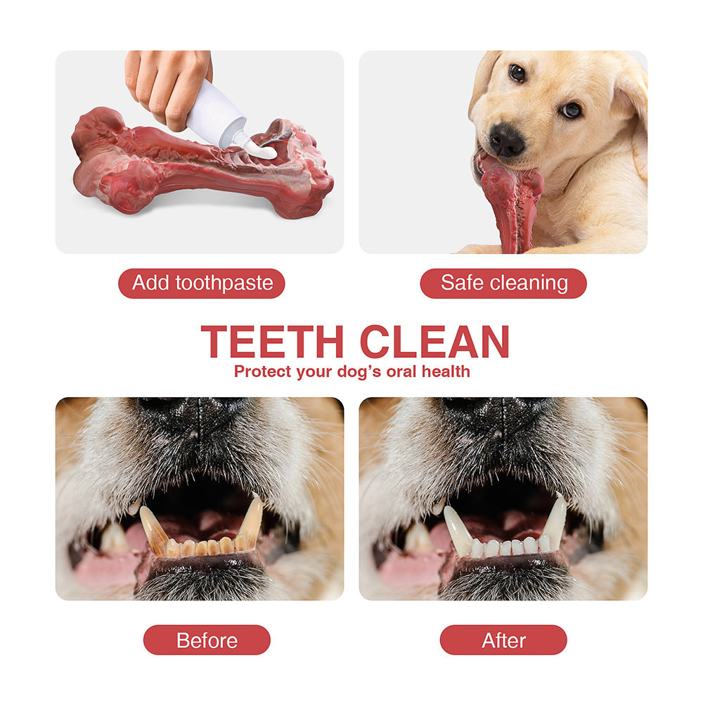 Bone Ultra Durable Interactive Rubber Chew Dog Toy