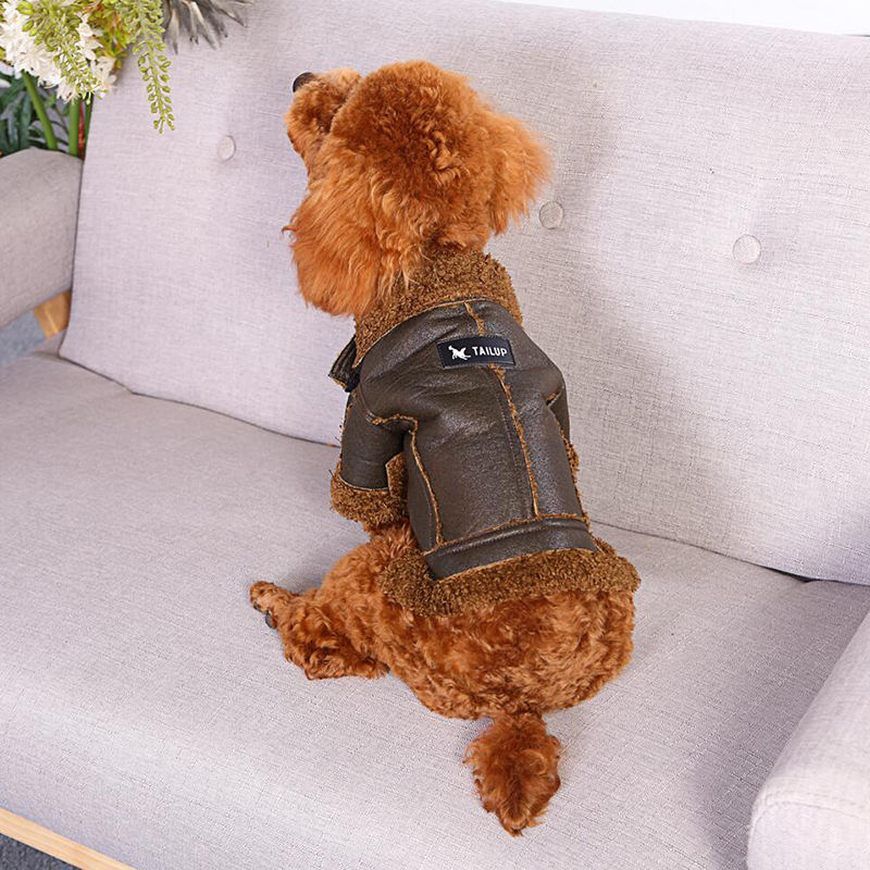 PU Leather Dog Jacket