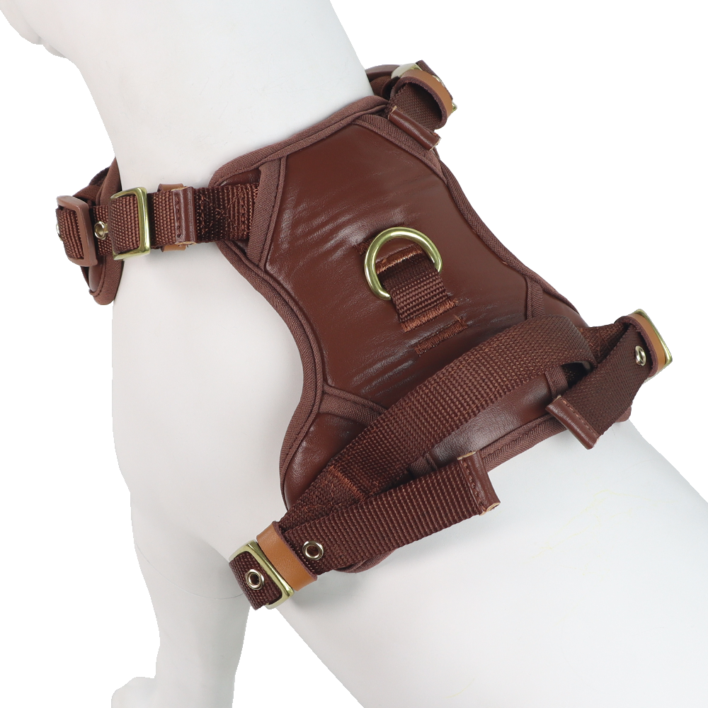 Adjustable Luxury Dog Leather Harness