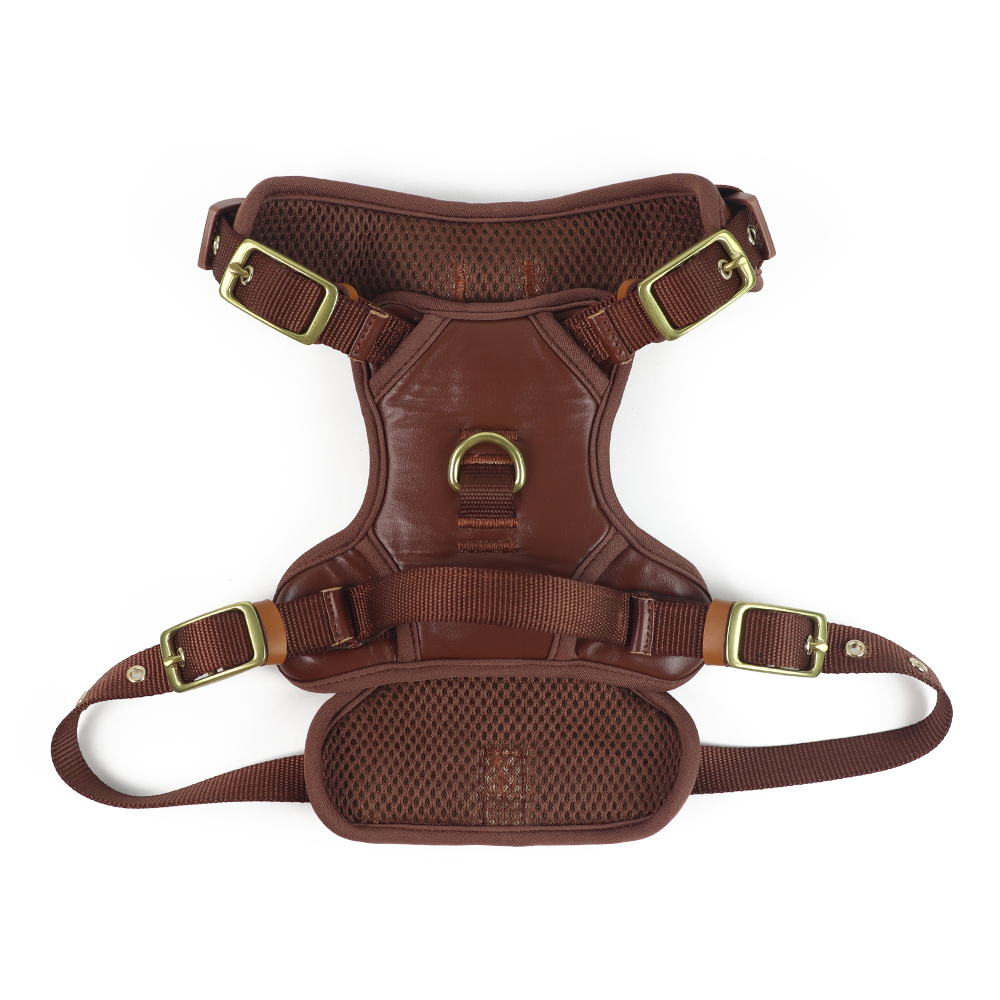 Adjustable Luxury Dog Leather Harness
