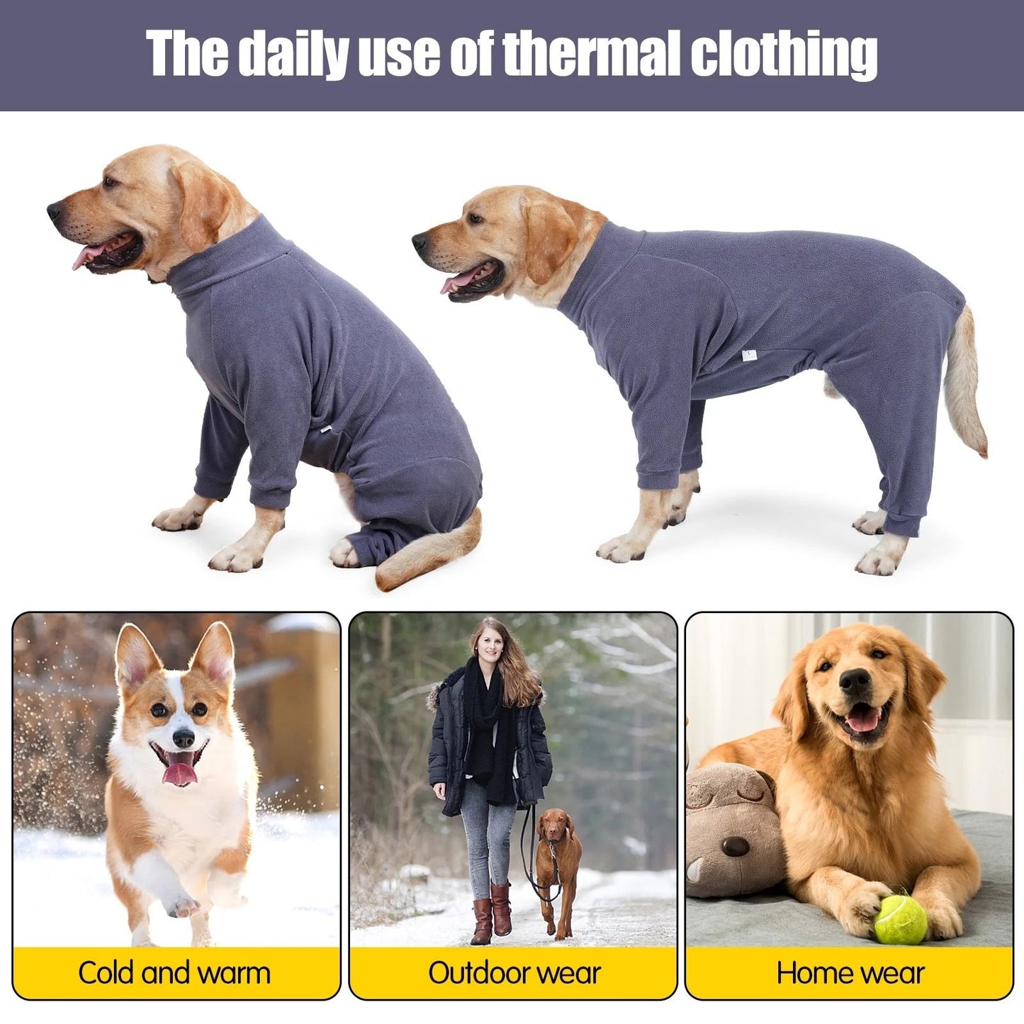 Soft, cozy pajamas to keep dogs warm and comfortable.