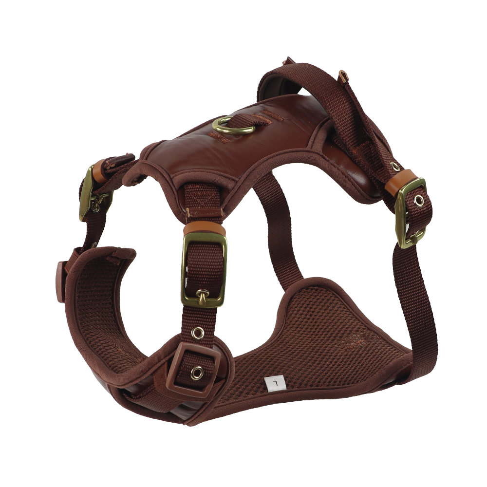 Adjustable Luxury Dog Leather Harness