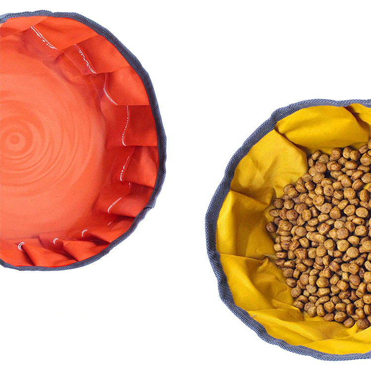 Foldable Dog Travel Bowl With Zipper