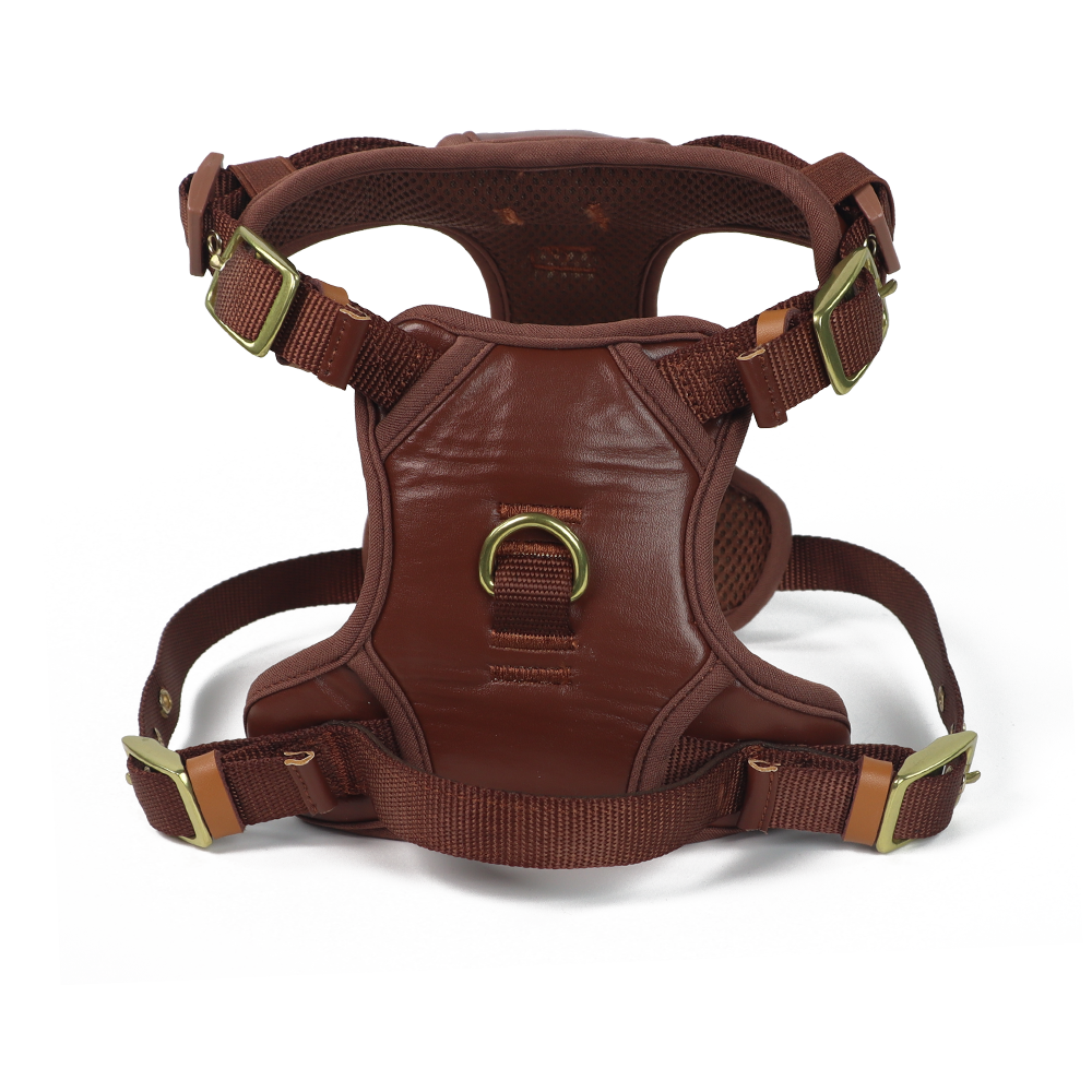 Adjustable Luxury Dog Leather Harness
