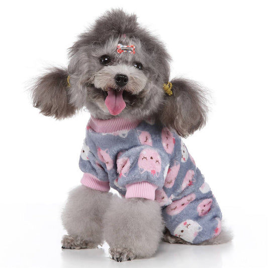 Cozy Fluffy Winter Dog Pajamas