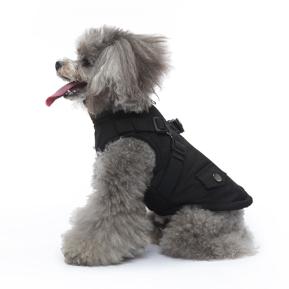 Protective jacket to keep dogs warm and dry in cold or wet weather