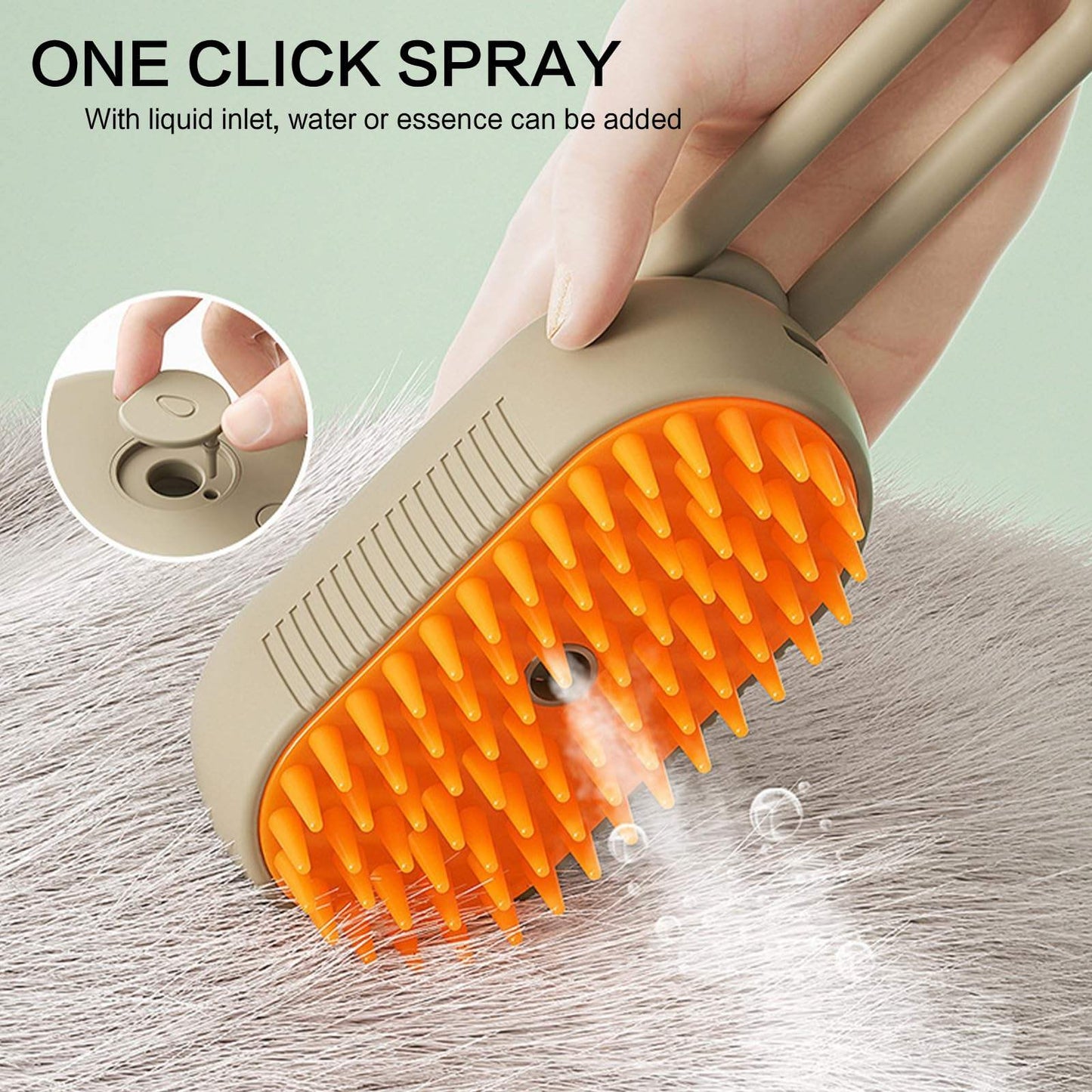 3-in-1 Portable Electric Spray Steam Cat Hair Brush