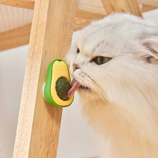 Avocado-Shaped Interactive Catnip Toy