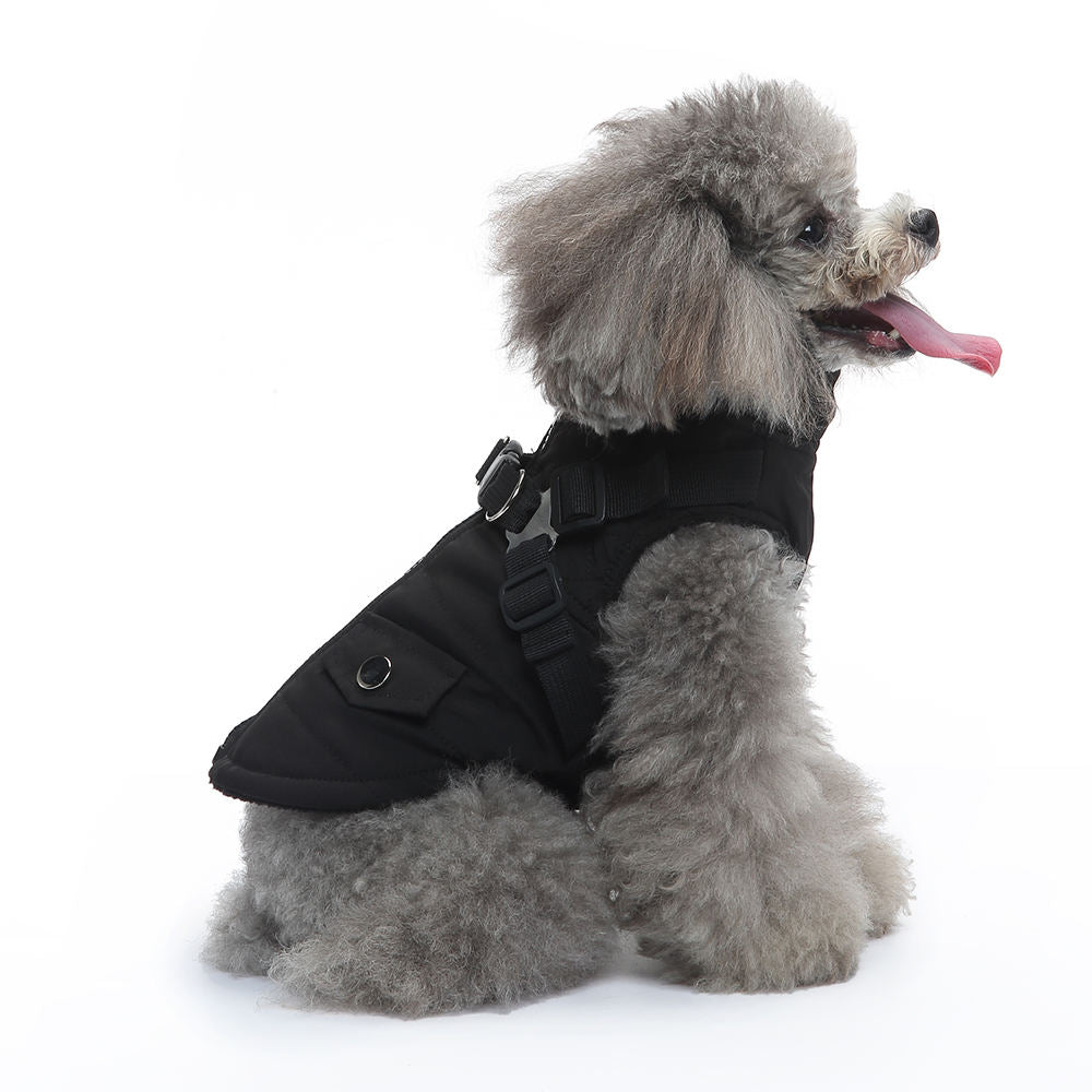 Protective jacket to keep dogs warm and dry in cold or wet weather