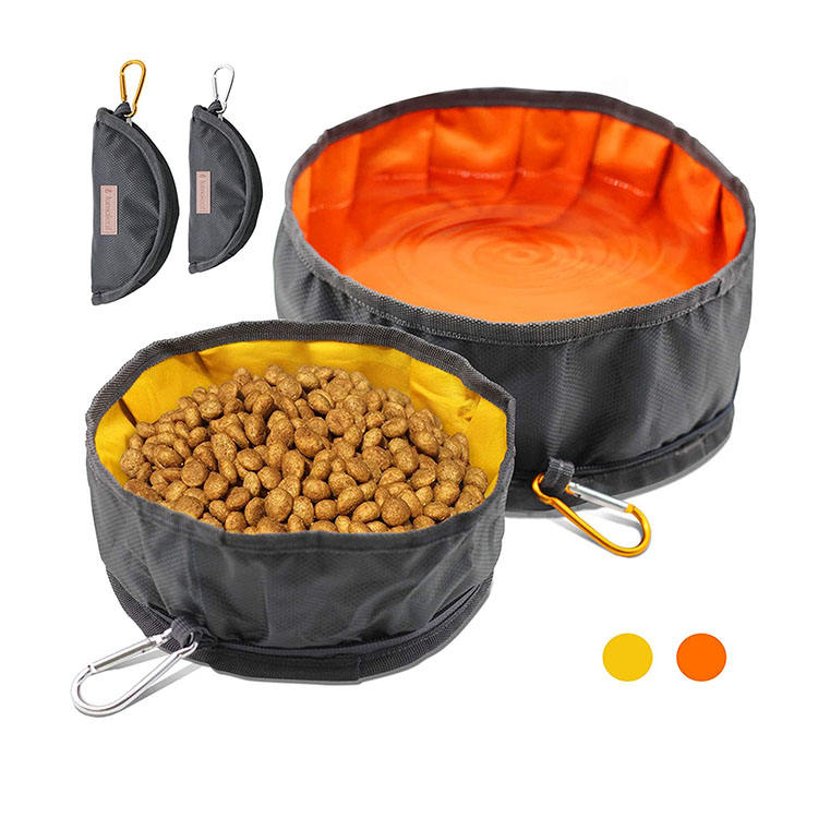 Foldable Dog Travel Bowl With Zipper