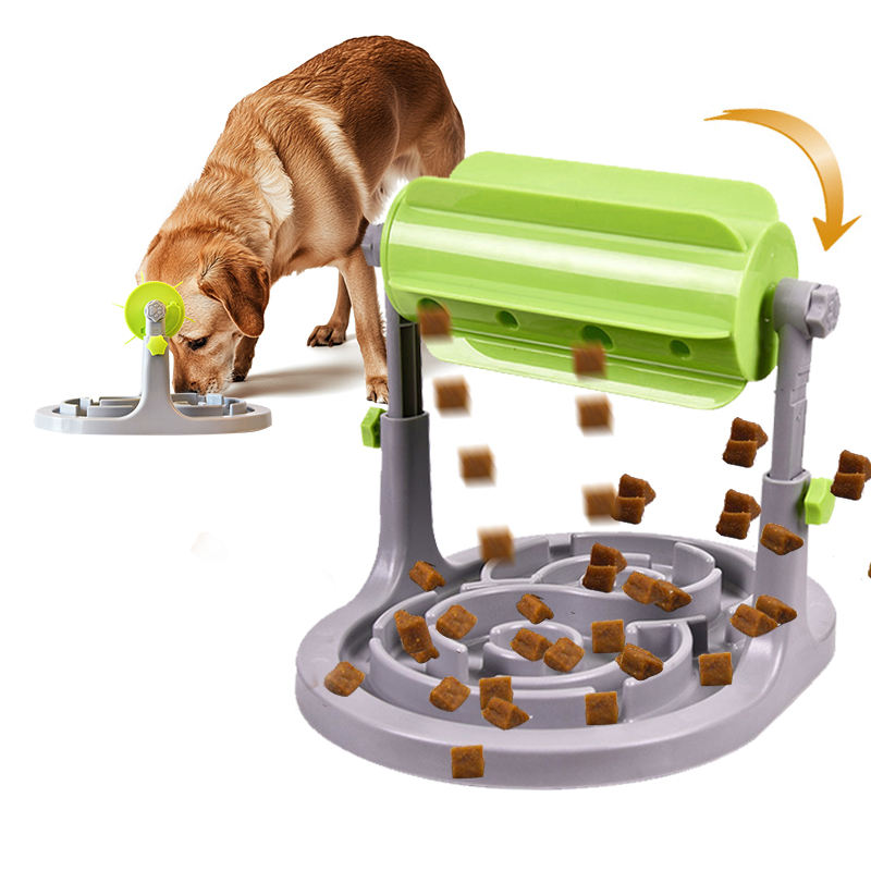 Slow Feeder Maze Dog Bowl with Drum Roller